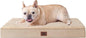 EHEYCIGA Orthopedic Medium Dog Beds for Small Dogs with Removable Washable Cover for Crate, Khaki, 30x20
