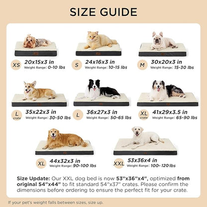 Bedsure Dog Bed for Small Dogs - XS Comfy Flat Puppy Beds with Removable Washable Cover, Orthopedic Egg Crate Foam Pet Mat, Suitable for Pet or Cats Up to 10 lbs