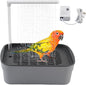 Automatic Parakeet Bath,Parrot Shower Fountain with USB Power Plug Indoor Bird Bath Circulating Water Electric Pet Bird Shower Pump for Cockatiel Lovebird Conure Budgie