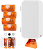 Dog Poop Bag Dispenser - Outdoor or Indoor Pet Waste Bag Dispenser Station - Stick-On or Screw-On Wall Mount - Poop Bags Storage Outdoor Container - Includes 4 Doggie Bag Rolls (White)