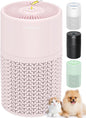AIRROMI Pets Air Purifier for Home Allergies,Up to 660 ft². HEPA Deodorizing Activated Carbon Filter,With Fragrance Sponge for Better Sleep,Night Light,Pet Dander,Smoke,Odors,Air Cleaner A2002 Pink