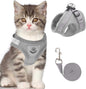 Cat & Dog Vest Harness - All Weather Mesh, Reflective Strap, Step-in Adjustable for Small Cats & Dogs (Gray, S)
