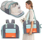 Expandable Cat & Small Dog Carrier Backpack, Soft-Sided Airline-Approved Pet Travel Bag with Dual-Side Expansion, Under-Seat Fit, Breathable Mesh, for Hiking, Vet Visits & Trips (Up to 22 lbs)