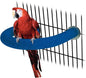 Rypet U Shape Parrot Perch Stand Toy for Paw Grinding Clean Stick Exercise, Rough-Surfaced Quartz Bird Perch Standing Cage Accessories for for Small Parakeets Cockatiels Conures Macaws Finches(Blue)