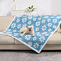 Waterproof Blanket for Dog Cat or Adult, Cute 3D Textured Flower Dog Blanket for Bed Couch Sofa, Soft Liquid Pee Proof Pet Furniture Protector, 50"x60", Blue