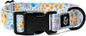 Lucy & Co. Among The Wildflowers Dog Collar - Durable Lightweight Designer Collar for Pets - Adjustable Metal Safety Buckle - Purple Floral - Medium