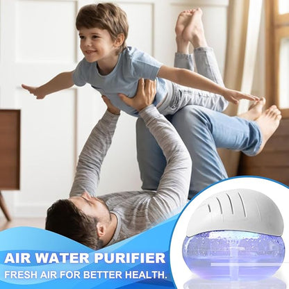 Air freshener (White) - for Home, Bedroom and Office - Essential Oil Aroma Diffuser with LED Coloured Night Light with Soothing Water Flow Sound - Water Filtered air Purifier for Pets and Smokers.