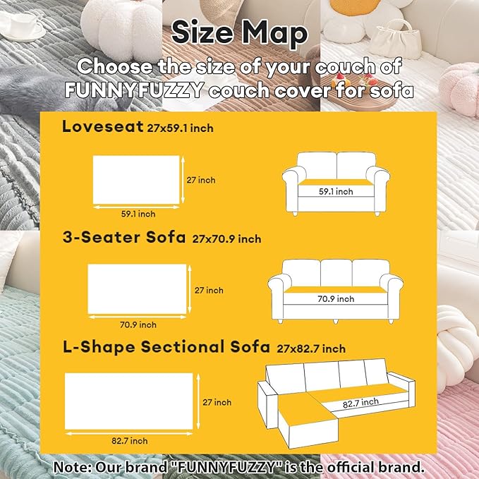 FUNNY FUZZY Pet Couch Covers for Sofa, Washable Dog Couch Cover Protector for Dogs, Flannel Couch Covers for Dogs Pet Friendly Pets Mat Bed (Brown, 35.4"x70.9")