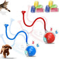 2-Pack Interactive Cat Toys Ball for Indoor Cats＆Dog,Automatic Cat Toy with Smart Obstacle Avoidance&Bird Chirps,Includes 8 Cat Spiral Spring,Cat Enrichment Toys for Indoor Cats(Red＆Blue)