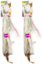 SmartyKat Chitter Critter Squirrel Electronic Sound Plush Kicker Cat Toy, Battery Powered - Gray, One Size (Pack of 2)