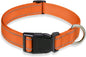 Reflective Dog Collar with Buckle Adjustable Safety Nylon Collars for Small Medium Large Dogs, Orange XL