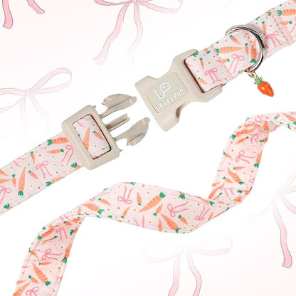 Easter Day Dog Collar, UP URARA PUP Easter Bunny Adjustable Pet Collar with Quick Release, Colorful Rabbits Dog Collars for Small Medium Large Dogs