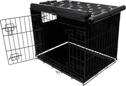 Pet Prime Dog Crate Cover 30 Inch for Wire Crate 600D Oxford Fabric Indoor/Outdoor Durable Waterproof & Windproof Pet Kennel Cage Cover(30"x18"x21")