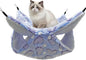 Cat Hammock for Cage, Soft Warm Hanging Bed for Kitten, Guinea Pig, Ferret, Rat, Chinchilla and Other Small Pets, Cozy Bunkbed 13.39"x13.39", Love Coffee Pattern