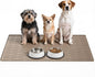 Large Dog Mats for Food and Water, 32"x24" Waterproof Pet Food Mats for Floor Nonslip Silicone Bowl Mats with Raised Edges