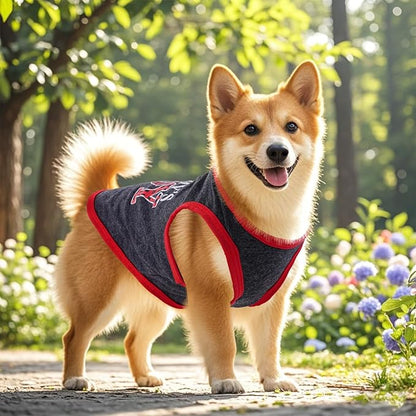4 Pack Dog Shirts Summer Printed Puppy Clothes Novel Sleeveless Pet T Shirts Dog Clothes for Small Medium Dogs Cats Boy(XS)