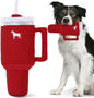 Pup Cup Tumbler Dog Toy – Cute Girl Dog Toy, Valentines & Birthday Gift, Interactive Squeaker, Fun Puppy Present (Ruby Red)