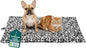 Furhaven ThermaNAP Self-Warming Cat Bed for Indoor Cats & Large/Medium Dogs, Washable & Reflects Body Heat - Quilted Faux Fur Reflective Bed Mat - Snow Leopard, Large