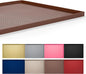 Hubulk Dog Feeding Mat,100% Waterproof Food Grade Silicone Pet Food and Water Bowl Placemat,Dishwasher, High Raised Edge to Prevent Spills,Nonslip Tray to Stop Messes on Floor（28"x18"x0.8", Brown）