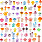 DIYDEC 80pcs Mini Resin Mushroom 80 Style Miniature Mushrooms Figures to Hide Small Tiny Resin Mushrooms Bulk for Dollhouse Decor Micro Fairy Garden Landscape Aquarium Tiny Party Favor Toys