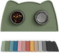 OHMO - Cat Food Mat, Silicone Pet Feeding Mat for Floor Non-Skid Waterproof Dog Water Bowl Tray, Easy to Clean Pet Placemat (Camo Green, 18 * 9.8'')