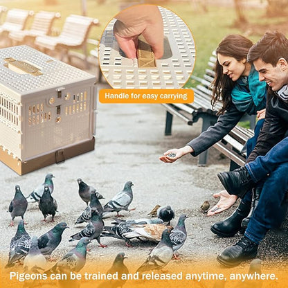Folding Bird Cage Pigeons Travel Cage Training Cage Release Pairing Cage Plastic Nest Box for Pet Bird Racing Small Animals