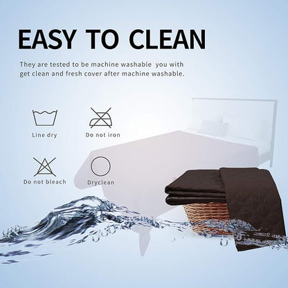 Easy-Going 100% Waterproof Dog Bed Cover, Non-Slip Pet Blanket for Furniture, Washable Couch Cover, Repleasement Sofa Cover (52x82 in,Chocolate)
