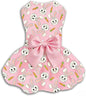 Easter Dog Dress with Pink Bunny Print, Cute Spring Pet Skirt for Small Dogs and Puppies, Soft Comfortable Outfit for Holiday