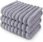 LINENLUX 1 Pack 3 Soft Dog Blanket Washable Warm Fleece Cat Blankets for Pet Puppy Fluffy Calming Flannel Grey Small