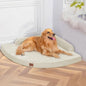 Large Dog Bed - XL Orthopedic Egg-Crate Memory Foam Dog Beds with Removable Washable Cover, Waterproof Pet Beds with Non-Slip Bottom, Beige
