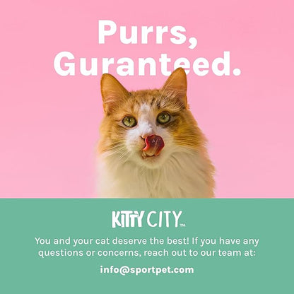 Kitty City Infinity Cat Litter Scoop with Holder – Non-Stick Aluminum Litter Sifter & Deep Shovel, Ergonomic Handle, Easy Clean Poop Scooper for Cats