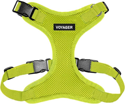 Voyager Step-in Pet Harness - All Weather Mesh, Adjustable Step in Harness for Cats and Dogs by Best Pet Supplies - Lime Green, XL