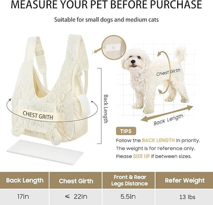 Pet Carrier Backpack, Adjustable Pet Front Cat Dog Carrier Backpack Travel Bag for Small Medium Dogs Cats and Rabbits, Safety Strap with Removable Bottom Plate for Camping Hiking Traveling