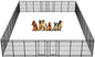 Heavy Duty Dog Playpen: 32 Steel Panels 47" Height, Square Steel Pipe with Reinforced Crossbars, 71FT 406 Sq.ft Portable Fence for Yard RV Camping, Snowy Black