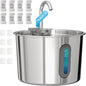 Cat Water Fountain, 74oz/2.2L Cat Fountain for Drinking - Pet Water Fountain Stainless Steel for Cats Inside - Quiet Water Bowl Dispenser - Kitty Drinking Fountains - 8 Filters + 8 Sponges