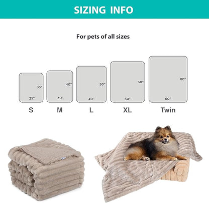 Waterproof Dog Blanket, Soft Fleece Blanket for Couch Protector, Reversible Pet Blankets Furniture Protector Cover for Small Medium Large Dogs Cats (Line, 30"x40")