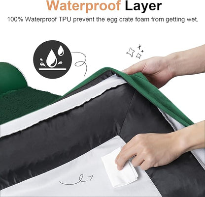Large Dog Bed Orthopedic Washable: Beds Bolster XXL Bed Big XLarge Dogs Egg Crate Foam Sofa Couch Waterproof Removable Cover - Emerald