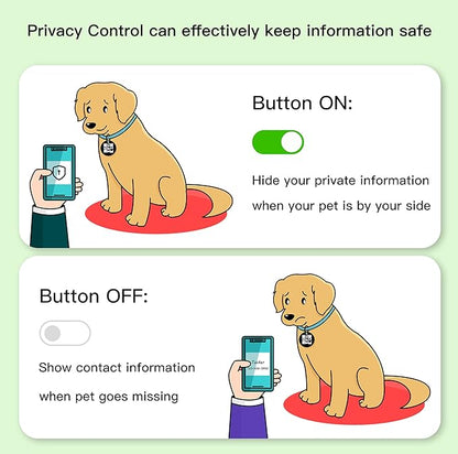 ESA Dog Tag, QR Code Dog Tag, Modifiable Free Pet Online Profile, Scannable QR Code, Scan QR Send Instant Location Alert Email, Silicone Lightweight ID Tag for Dog and Cat (Black, Regular)