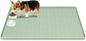 Lanstics Dog Food Mat, 42" x29" Large Silicone Mat Dog Feeding Mat with Raised Edge Non-Slip Pet Feeding Mat for Food and Water Bowl, Easy to Clean, Floor Protection (Light Green)