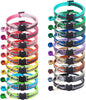 18Pcs Reflective Cat ID Collars with Bell Adjustable 19-32cm, Soft Nylon Adjustable Breakaway Identification Collars for Puppy Kittens