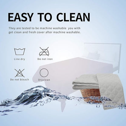 Easy-Going 100% Waterproof Dog Bed Cover, Non-Slip Pet Blanket for Furniture, Washable Couch Cover, Repleasement Sofa Cover (120X82 in,Light Gray)