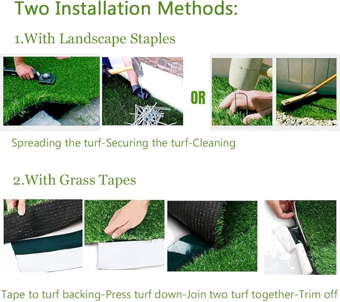 Petgrow Synthetic Artificial Grass Turf 12FTX38FT for Indoor Outdoor Dog Synthetic Grass Mat, Party Wedding Christmas Balcony Garden Astro Turf Rug,Drainage Holes Faux Fake Grass Rug Carpet for Pets