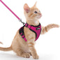 rabbitgoo Cat Harness and Leash for Walking, Escape Proof Soft Adjustable Vest Harnesses for Cats, Easy Control Breathable Reflective Strips Jacket, Rose Red, XXS