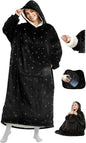 Mewaii Wearable Blanket Hoodie for Adults, Warm Sherpa & Soft Flannel Long Sweatshirt with Giant Pocket, Cozy Gifts for Women