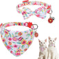 SCENEREAL Spring Cat Collar Breakaway with Bells, 2 Pack Cute Flower Pet Collar with Removable Bow Tie and Bandana, Adjustable Safety Buckle with Daisy Pendants for Girl Cats Kitten