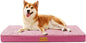 Patas Lague Orthopedic Dog Bed Medium Size Dog 30''X20'', Soft Comfortable Waterproof Egg Crate Foam Medium Pet Crate Beds Mat with Removable Washable Cover and Non-Slip Bottom, Hot Pink