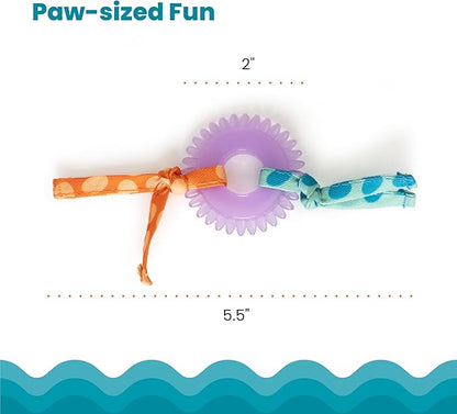 Catstages Kitty Chew Wheel, Dental Cat Toy with Catnip Oil, Teeth Cleaning, Healthy Chewing, Boredom Relief, Kicking & Batting for Kittens and Adult Cats, Purple (Pack of 2)