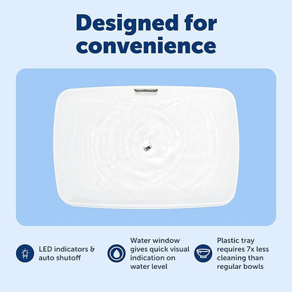 PetSafe Viva Pet Fountain - Encourages Healthy Hydration - Automatic Water Dispenser with Double Filtration - Ultra Quiet Water Fountain - Easy to Assemble - Dishwasher Safe - Stainless Steel - 140 oz