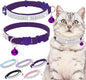 EXPAWLORER Soft Velvet Safe Cat Collars for Girl Cats - Rhinestones Bling Diamante Adjustable Collars Breakaway- Chirstmas Cat Clollar Gifts with Bells for Boy Cats Kitty and Small Dogs