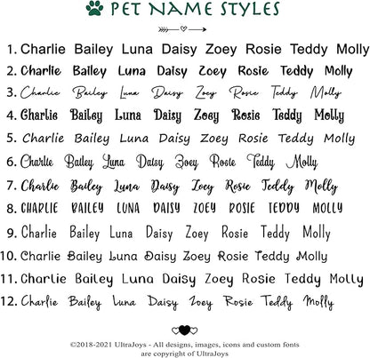 Ultra Joys Dog Tags Personalized for Pets - Hollow Paw Custom Pet ID Tag - Engraved Dog Tag for Small, Large Dogs - Small Military Dog Tag in Gold